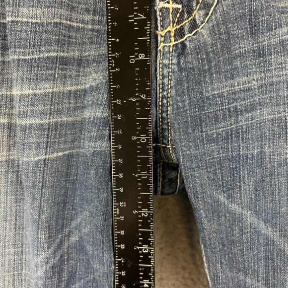 Big Star Pioneer Boot Cut Jean Mens 36R Med Wash Distressed Cowboy Rodeo Ranch - Picture 8 of 13